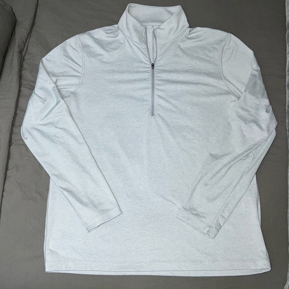 NWOT Men’s Lululemon Soft Jersey Half Zip Grey Silver - Size L
